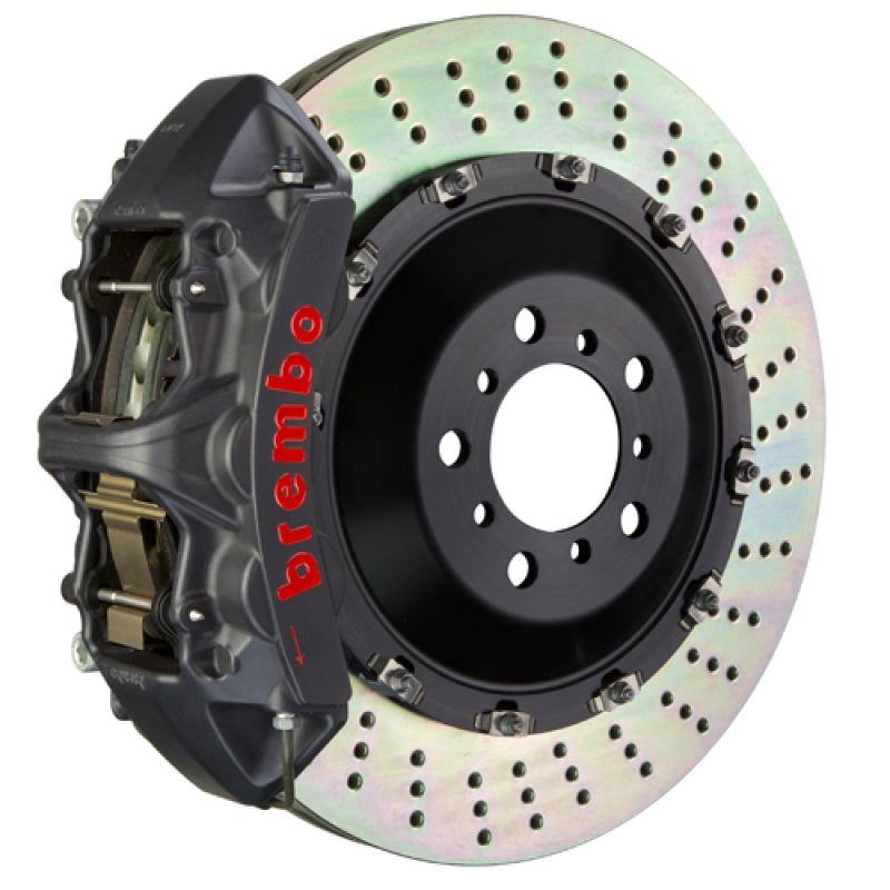 Brembo 2023 Volkswagen Tiguan R (Mk2) Front GTS BBK 6-Piston 405x34 2-Piece Rotors Drilled - Black H 1N1.9548AS