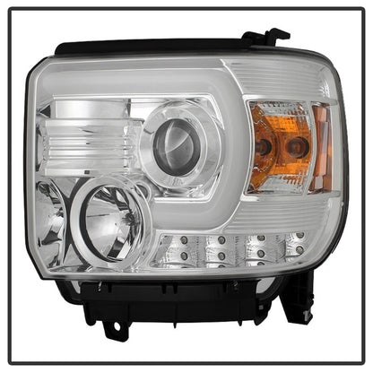 Spyder GMC Sierra 14-16 Projector Headlights Light Bar DRL Chrm PRO-YD-GS14V2-LBDRL-C 5080868 5080868 Photo - Unmounted