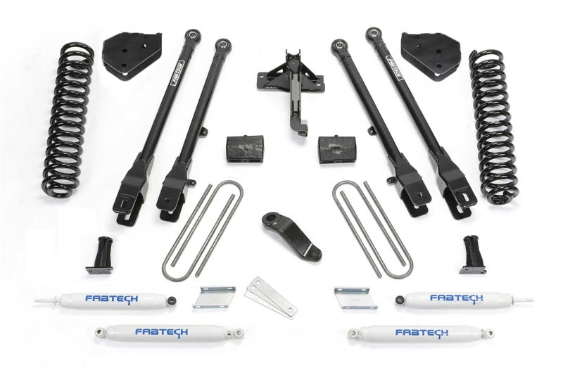 Fabtech 19-20 Ford F450/550 4WD 6in 4 Link System w/Perf. Shocks K2337 K2337 Photo - Primary