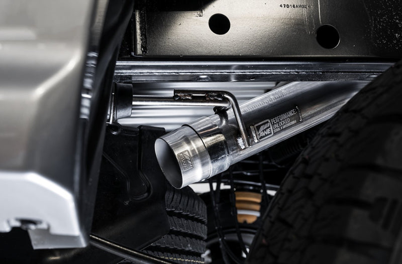 AWE Tuning 2019+ Ford Ranger 0FG Performance Exhaust System w/Diamond Black Tips & Rock Guard 3015-23064 3015-23064 Photo - Close Up