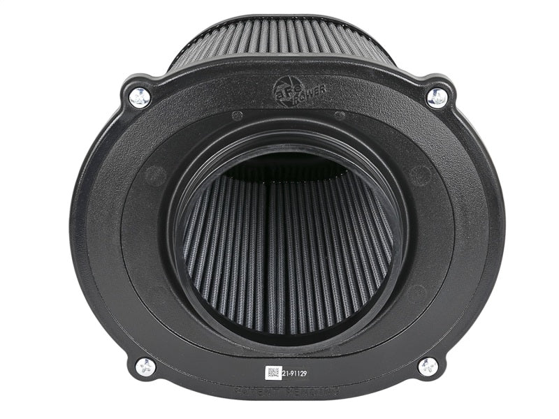 aFe Quantum Pro DRY S Air Filter Inverted Top - 5in Flange x 9in Height 21-91129 Photo - Unmounted