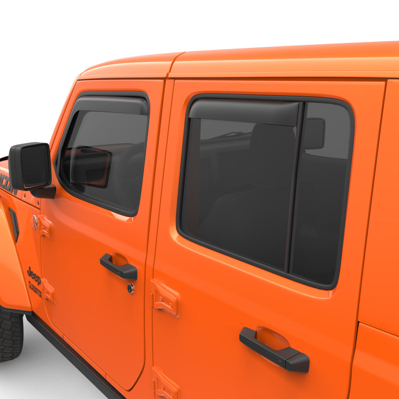 EGR 2018 Jeep Wrangler JL SlimLine In-Channel WindowVisors Set of 4 - Matte Black 575255 575255 Photo - Close Up