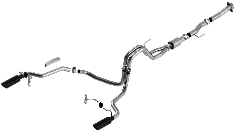 Borla F-150 2021 5.0L 2dr RC SB (122.8 WB) XL/XLT 3/2.25 SRE Cat-Back ATAK Black Chrome Tips 140869BC 140869BC User 1