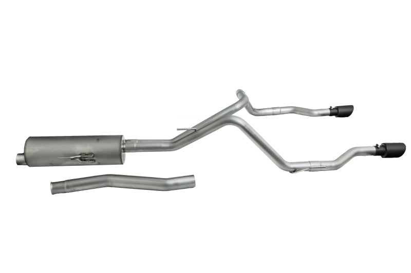 Gibson 2020 Jeep Gladiator JT Rubicon 3.6L 3in/2.5in Cat-Back Dual Split Exhaust - Black Elite 617410B 617410B Photo - Primary