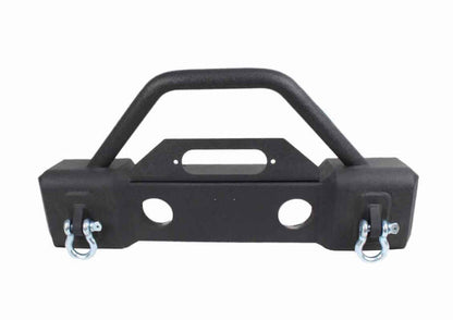 Fishbone Offroad 07-18 Jeep Wrangler JK Stubby Bumper W/Tube Guard - Black Texured Powdercoated FB22001 FB22001 Photo - Primary