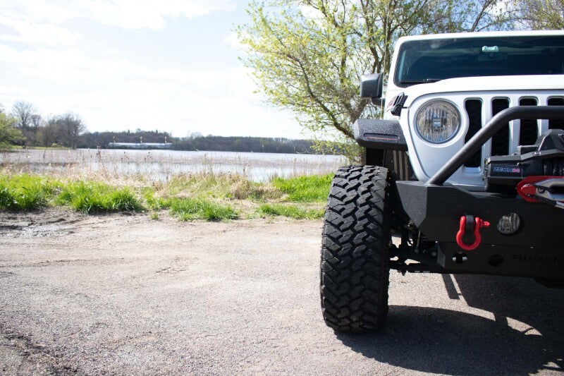 Fishbone Offroad 2018+ Jeep Wrangler JL/JLU/2020+ Gladiator JT  Alum Front Fender Flares  - Black FB33455F FB33455F Photo - lifestyle view
