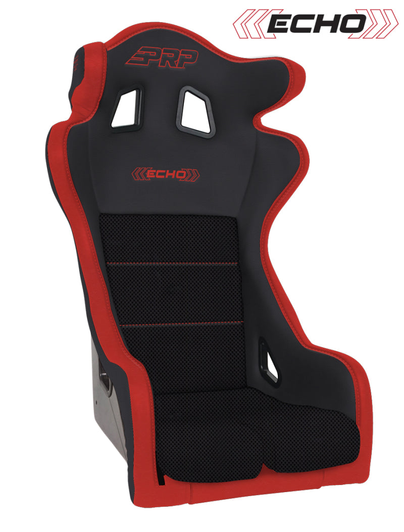 PRP Seats PRP Echo Composite Seat- Black/Red (PRP Red Outline/Delta Red- Red Stitching) A38-237 A38-237 Photo - Primary