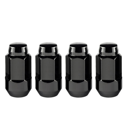 McGard Hex Lug Nut (Cone Seat Bulge Style) M14X1.5 / 22mm Hex / 1.945in. Length (4-Pack) - Black 64034 64034 Photo - out of package