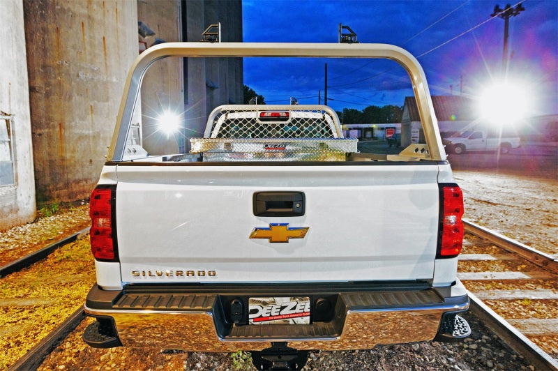 Dee Zee Deezee Universal Chevrolet Silverado Cargo Management Rear Rack - Standard Silver DZ95054R DZ95054R Photo - Mounted