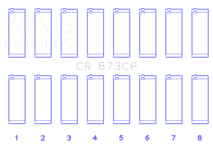 King Engine Bearings General Motors 379/395 16V (Size +0.50mm) Connecting Rod Bearing Set CR873CP0.5 CR873CP0.5 Photo - Primary
