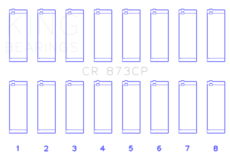 King Engine Bearings General Motors 379/395 16V (Size +1.0mm) Connecting Rod Bearing Set CR873CP1.0 CR873CP1.0 Photo - Primary