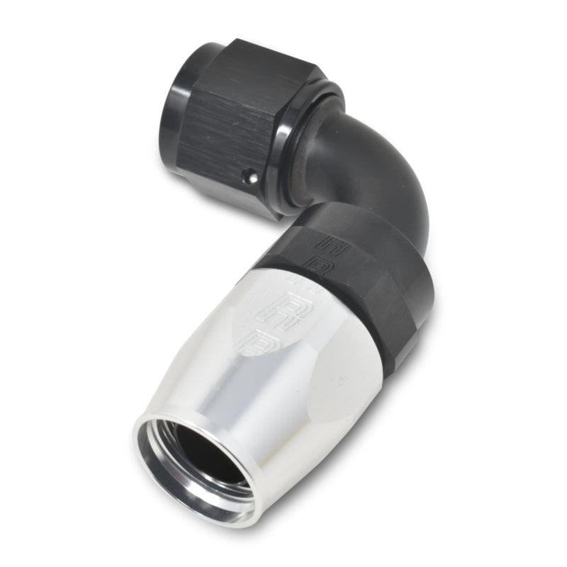 Russell Full Flow 90° Swivel Style Hose End - Black / Silver 610163 Photo - out of package