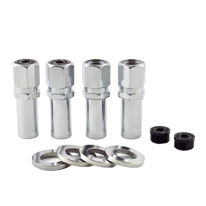 McGard Hex Lug Nut (Drag Racing X-Long Shank) 7/16-20 / 13/16 Hex / 2.475in. Length (4-Pk) - Chrome 63001 63001 Photo - out of package