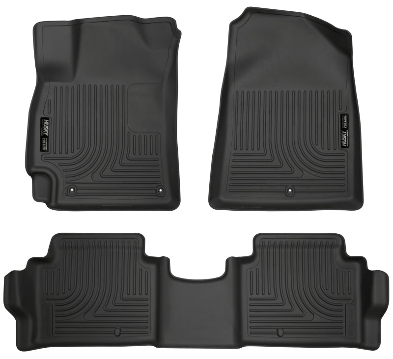 Husky Liners 2017 Hyundai Elantra Weatherbeater Black Front and Second Row Floor Li 98871 Photo - Primary