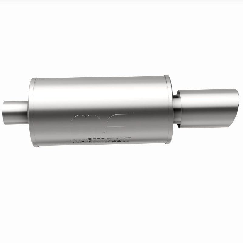 MagnaFlow 7" Round Center/Center Performance Muffler With Tip 14826 360 Degree Image Set