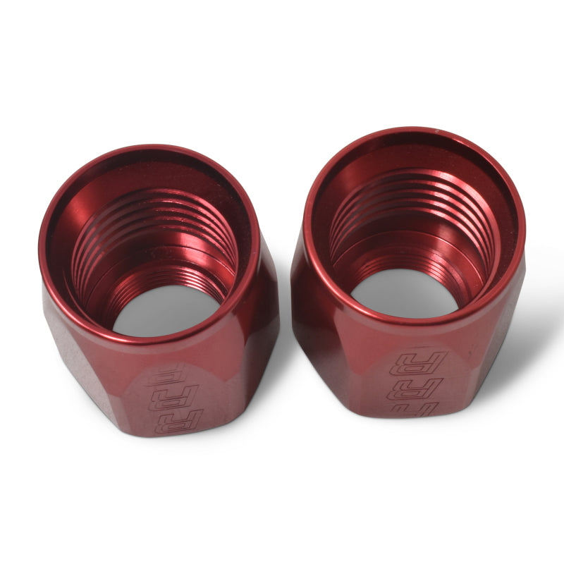 Russell Performance 2-Piece -6 AN Full Flow Swivel Hose End Sockets (Qty 2) - Polished and Red 615520 615520 Photo - out of package