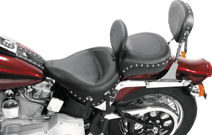 Mustang Motorcycle Mustang 84-06 Harley Standard Rear Tire Wide Touring Solo Seat w/Driver Backrest Studs - Black 79120 79120 Photo - Primary