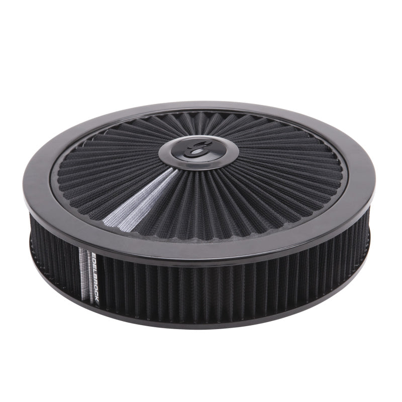 Edelbrock Air Cleaner, Pro-Flo High-Flow Series, Round, Filtered Top, Black Clot 43662 Photo - Primary