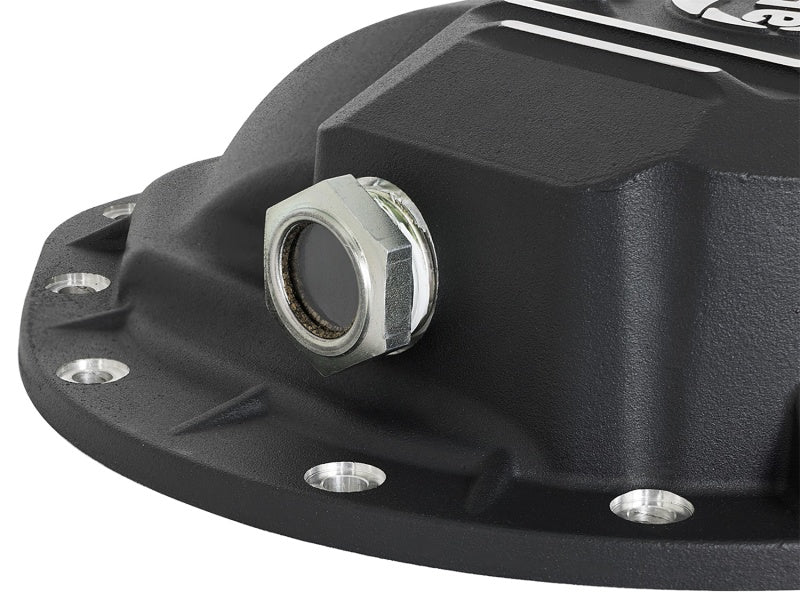 aFe Pro Series Rear Differential Cover Kit Black w/Machined Fins, Gear Oil 46-70362-WL Photo - Unmounted