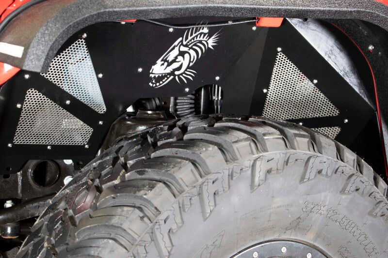 Fishbone Offroad 2018+ Jeep Wrangler JL Front Pair Aluminum - Black Powdercoat Inner Fenders FB33130F FB33130F Photo - lifestyle view