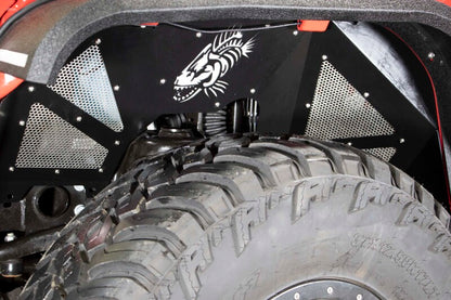 Fishbone Offroad 2018+ Jeep Wrangler JL Front Pair Aluminum - Black Powdercoat Inner Fenders FB33130F FB33130F Photo - lifestyle view