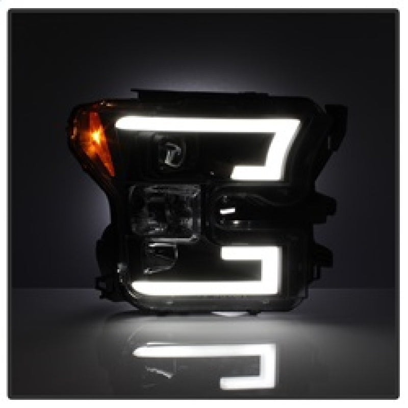 Spyder Ford F150 2015-2017 Projector Headlights - Light Bar DRL LED - Black PRO-YD-FF15015-LBDRL-BK 5083531 5083531 Photo - Unmounted