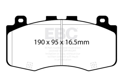 EBC 2018+ Jeep Grand Cherokee Trackhawk Yellowstuff Front Brake Pads DP42400R DP42400R Photo - Primary