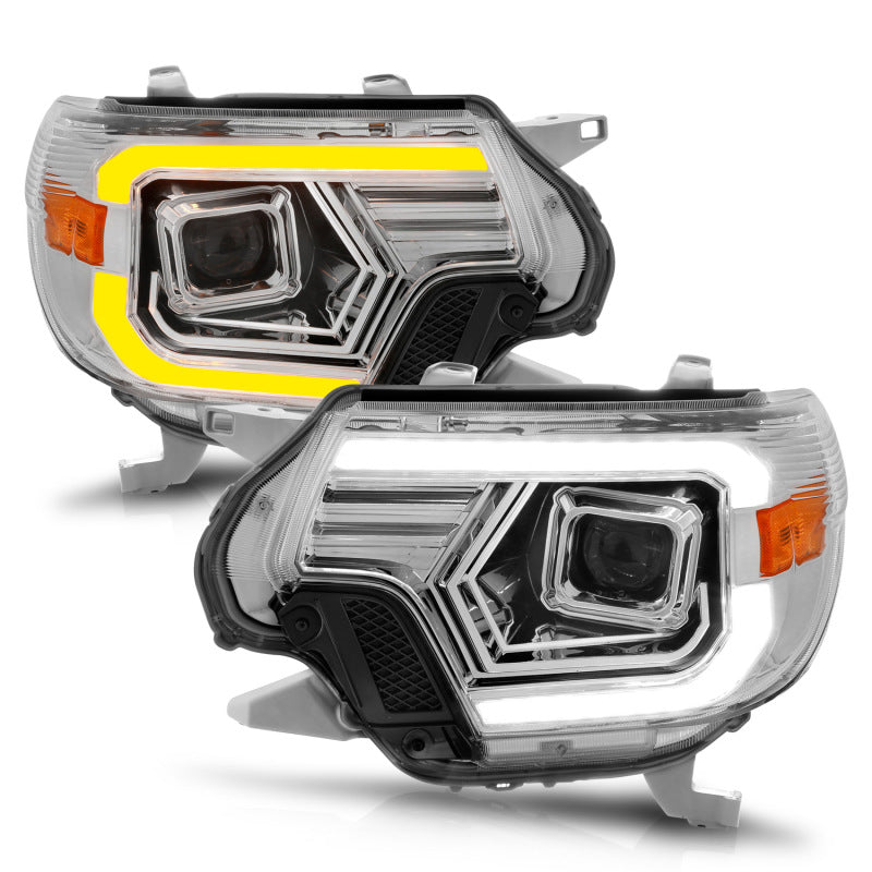 ANZO 12-15 Toyota Tacoma Projector Headlights - w/ Light Bar Switchback Chrome Housing 111557 111557 User 1