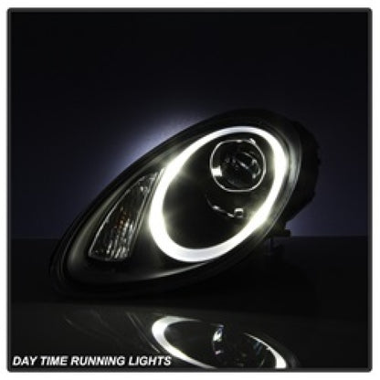 Spyder Porsche Cayman 05-08 Headlights - Halogen Model Only - Black PRO-YD-P98705-HID-DRL-BK 5083210 5083210 Photo - Unmounted