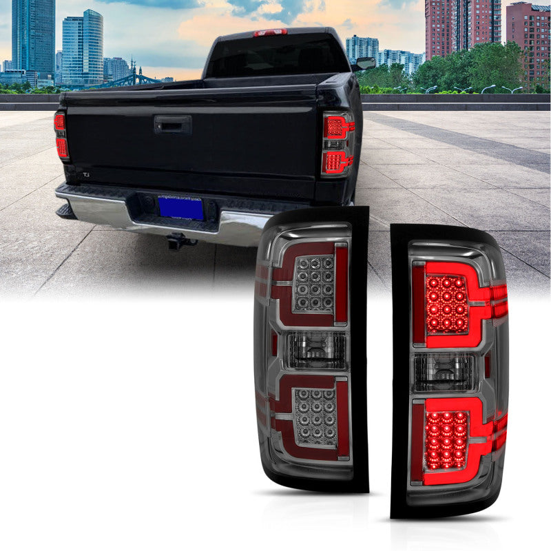 ANZO 2014-2018 Chevy Silverado 1500 LED Taillights Smoke 311290 311290 Photo - lifestyle view
