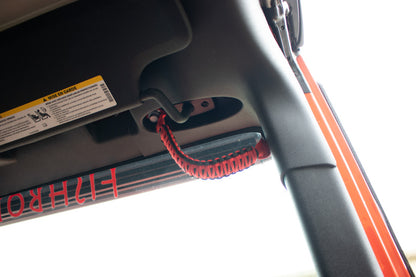 Fishbone Offroad 07-18 Wrangler JK A Pillar Sound Bar Red Paracord Grab Handles FB55284 FB55284 Photo - lifestyle view