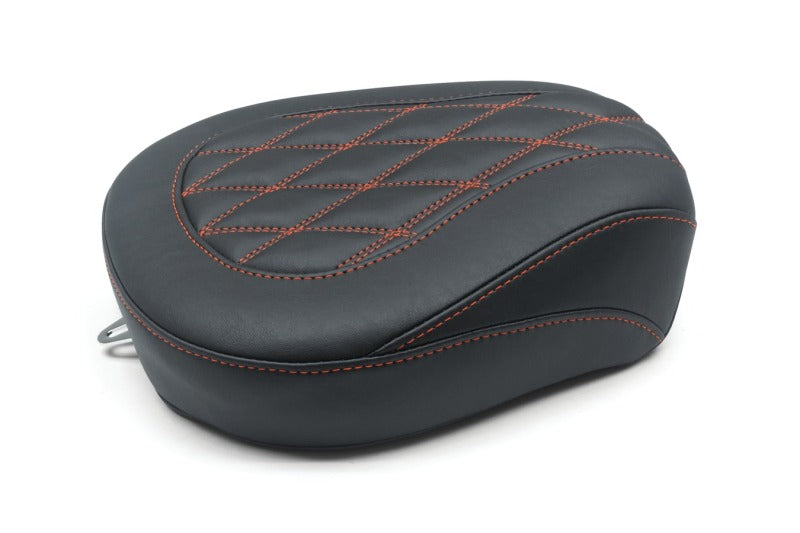 Mustang Motorcycle Mustang 08-21 Harley Wide Tripper FL Touring Passenger Seat w/Red Diamond Stitch - Black 76648AB 76648AB User 1