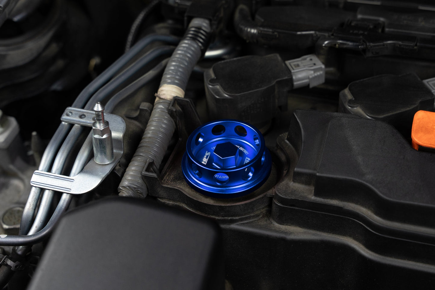 HPS Performance Billet Aluminum Engine Oil Cap Honda Accord, Blue 5269-104BL