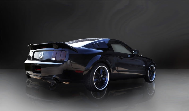 Corsa Performance 05-10 Ford Mustang Shelby GT500 5.4L V8 Black Sport Axle-Back Exhaust 14311BLK Photo - Mounted