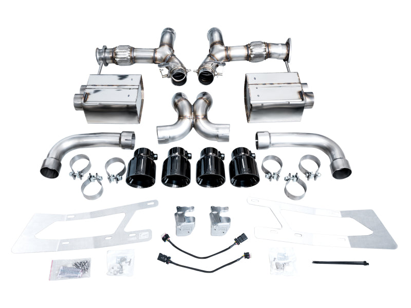 AWE Tuning AWE 2023 C8 Corvette Z06 SwitchPath Cat-Back Exhaust - Diamond Black Tips 3025-43906 3025-43906 Photo - out of package