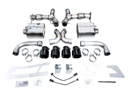 AWE Tuning AWE 2023 C8 Corvette Z06 SwitchPath Cat-Back Exhaust - Diamond Black Tips 3025-43906 3025-43906 Photo - out of package