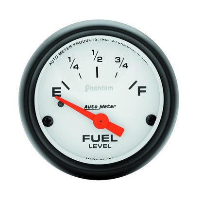Autometer Gauge, Fuel Level, 2 1/16", 0E to 30F, Elec, Phantom 5717 User 1