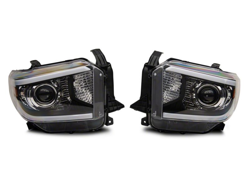 Raxiom 14-21 Toyota Tundra Axial Series Projector Headlights w/ LED Bar- Blk Housing (Clear Lens) TU16010 TU16010 Photo - Close Up