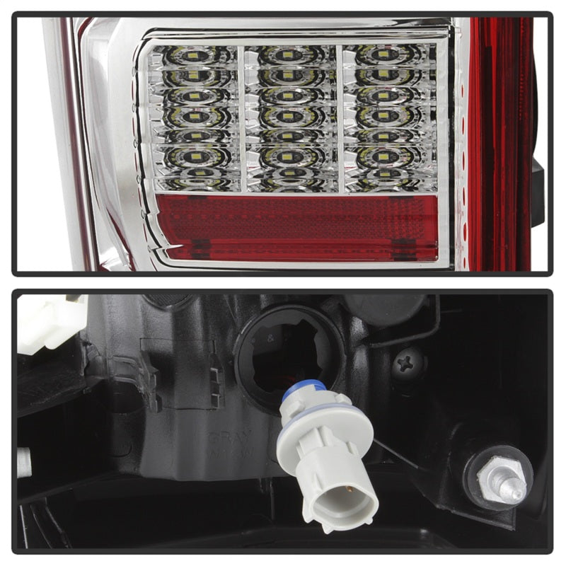SPYDER xTune 16-18 Toyota Tacoma Light Bar LED Tail Lights - Chrome (ALT-JH-TTA16-LBLED-C) 9041709 9041709 Photo - Unmounted