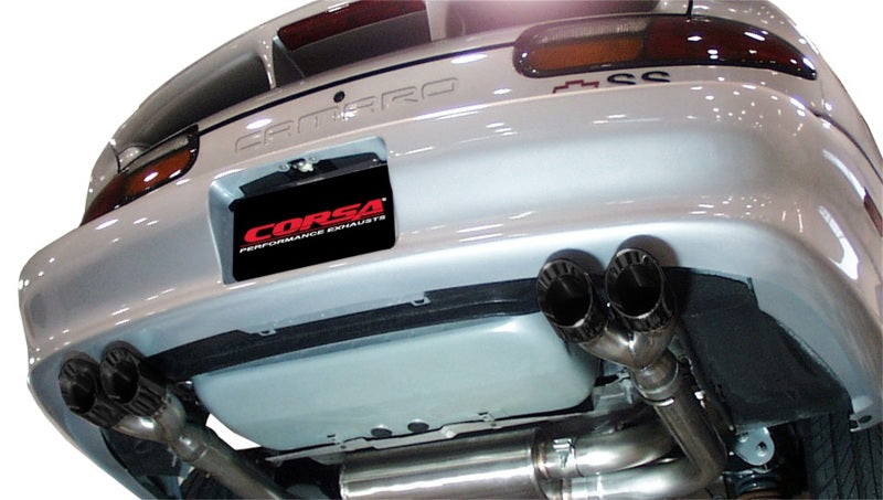 Corsa 98-02 Chevrolet Camaro Convertible Z28 5.7L V8 LS1 Black Tip Sport Cat-Back Exhaust 14143BLK 14143BLK Photo - Mounted