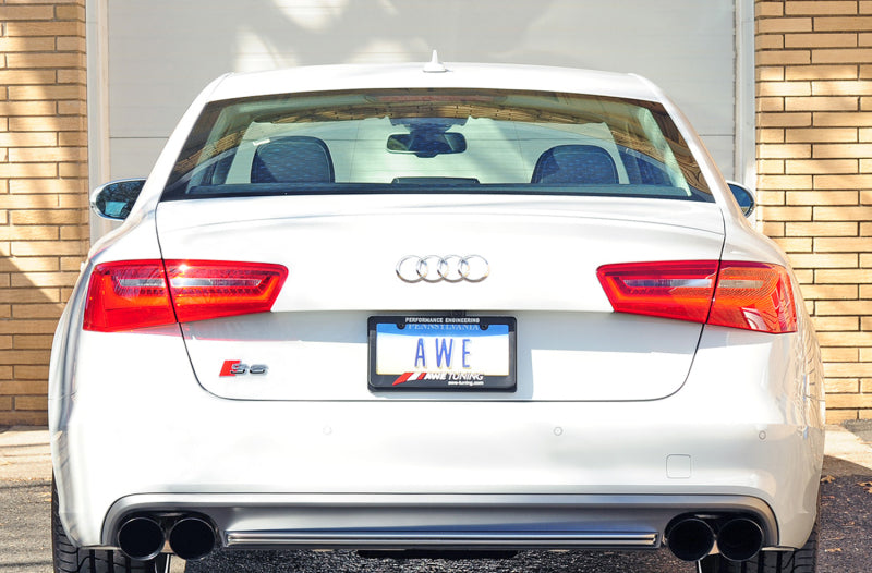 AWE Tuning Audi C7 / C7.5 S6 4.0T Touring Edition Exhaust - Diamond Black Tips 3015-43010 3015-43010 Photo - Mounted