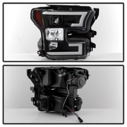 Spyder Ford F150 2015-2017 Projector Headlights - Light Bar DRL LED - Black PRO-YD-FF15015-LBDRL-BK 5083531 5083531 Photo - Unmounted