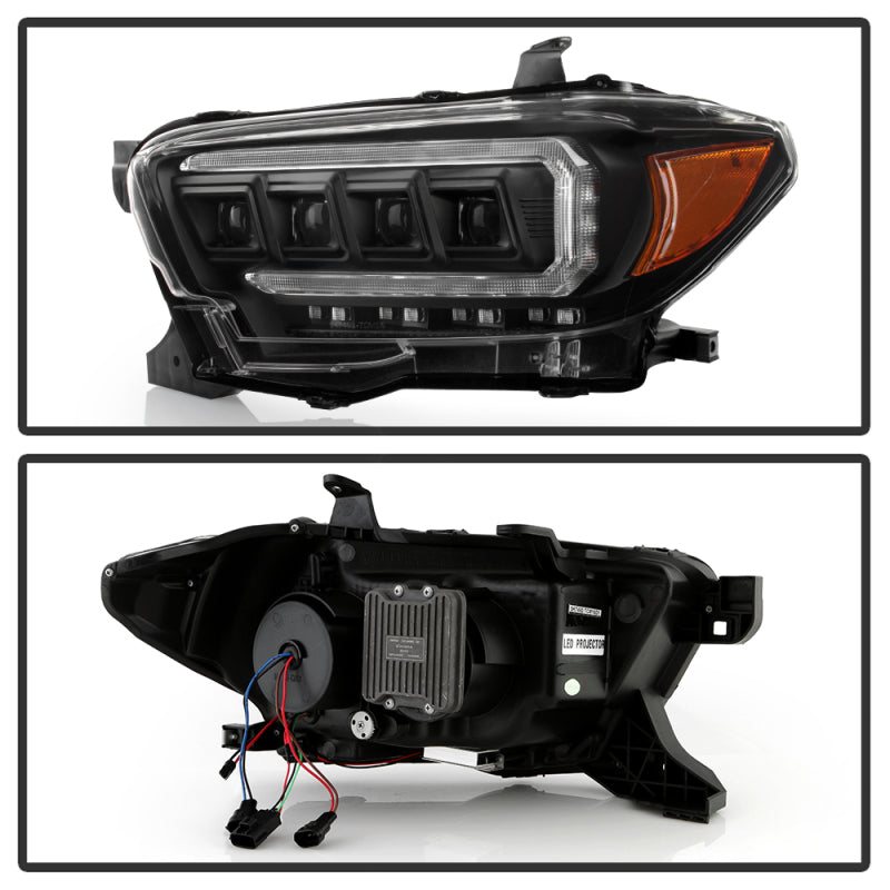 Spyder 16-20 Toyota Tacoma Halogen Model Only High-Power LED Headlights - Black PRO-YD-TT16HALAP-BK 5088376 5088376 User 1