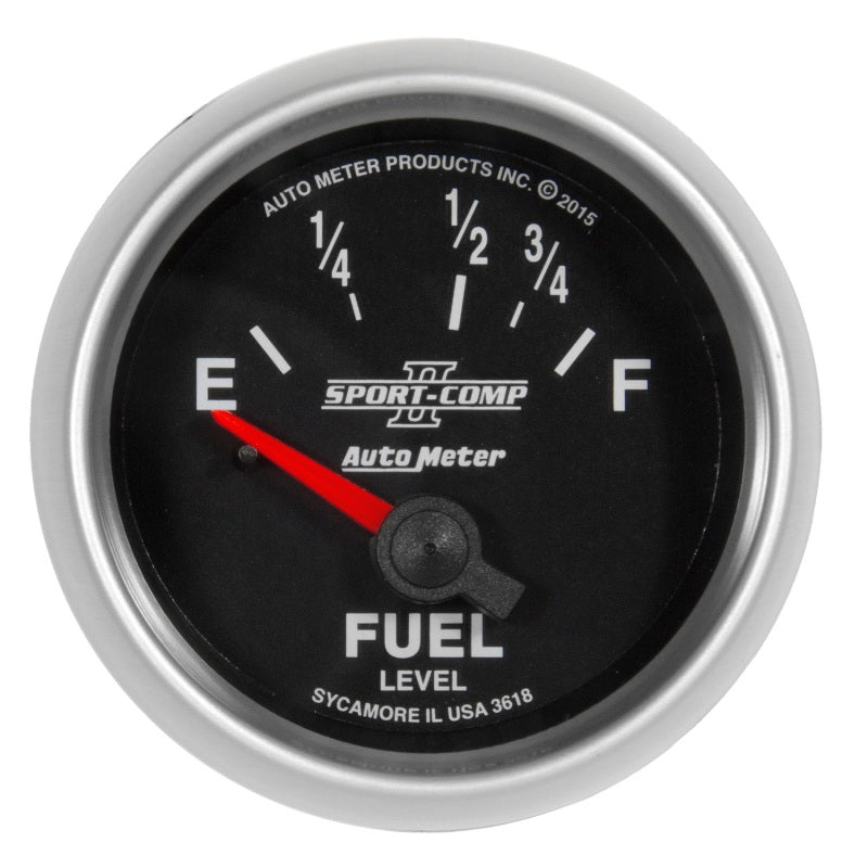 Autometer Sport-Comp II Series; Fuel Level Gauge; Electric 3618 Photo - Primary