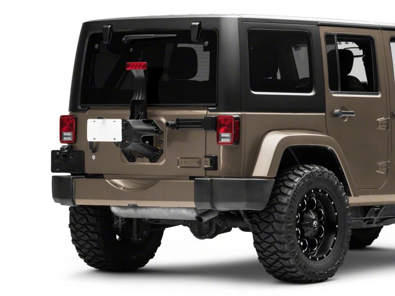 Raxiom 07-18 Jeep Wrangler JK Axial Series License Plate Bracket w/ LED Brake Light J132759 J132759 Photo - Close Up