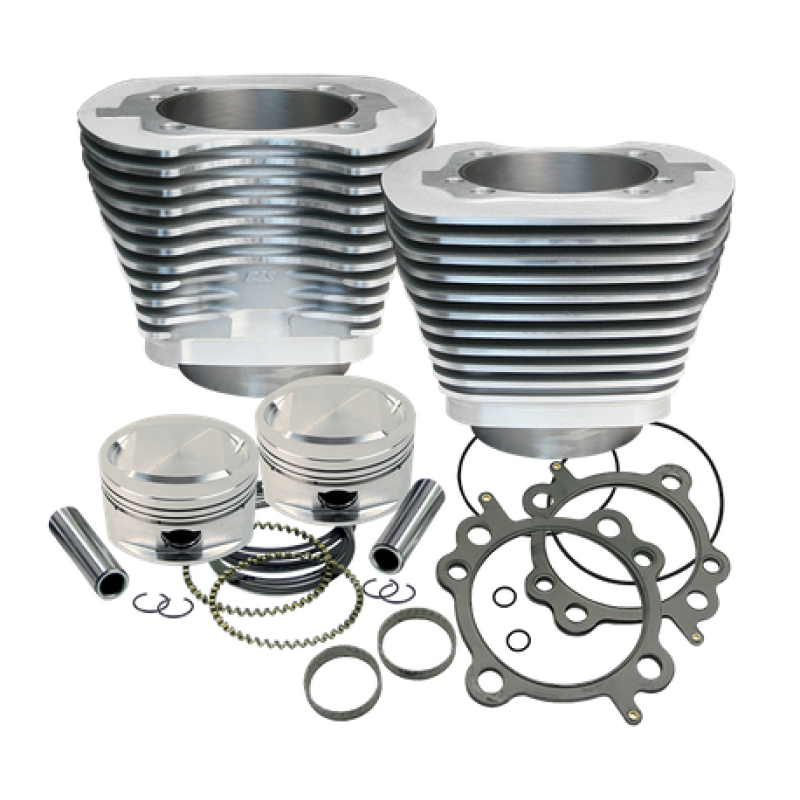 S&S Cycle 1999+ BT Replacement 3-7/8in Bore Cylinder & Piston Kit For S&S 95in Big Bore Kit - Silver 910-0200 910-0200 User 1