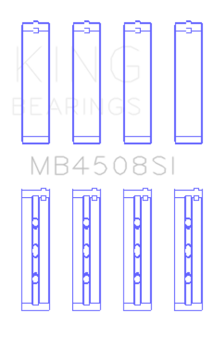 King Engine Bearings King Acura J30A/J32A/J35A/J35Z (Size +.025) Performance Main Bearing Set MB4508SI0.25 MB4508SI0.25 Photo - Primary