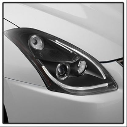Spyder Nissan Altima 4Dr 10-12 Projector Headlights Light DRL LED Halo Blk PRO-YD-NA104D-LTDRL-BK 5076830 5076830 Photo - Mounted