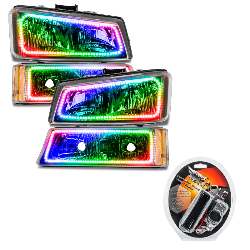 ORACLE Lighting Oracle 03-06 Chevy Silverado Pre-Assembled Headlights w/ Parking Lights - ColorSHIFT 8205-330 8205-330 Photo - Primary