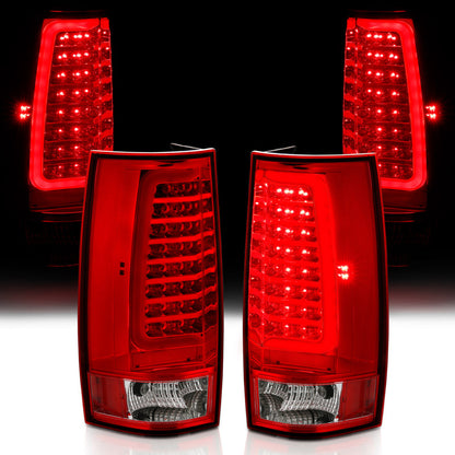 ANZO 2007-2014 Chevy Tahoe LED Taillight Plank Style Chrome With Red/Clear Lens 311323 311323 User 5